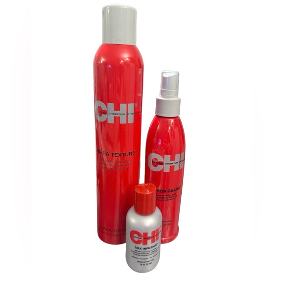 CHI Other - Chi Haircare Set: Hairspray, Heat Protectant, Silk infusion Oil Bundle Trio